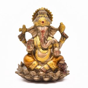 Lord Bronze Ganesh Idol for Puja I Living Room I Guest Room I Ganpati ji murti I Ekdant I Pooja Room I Bronze God Idols I Living Room (Size :: 5 x 3 Inches)